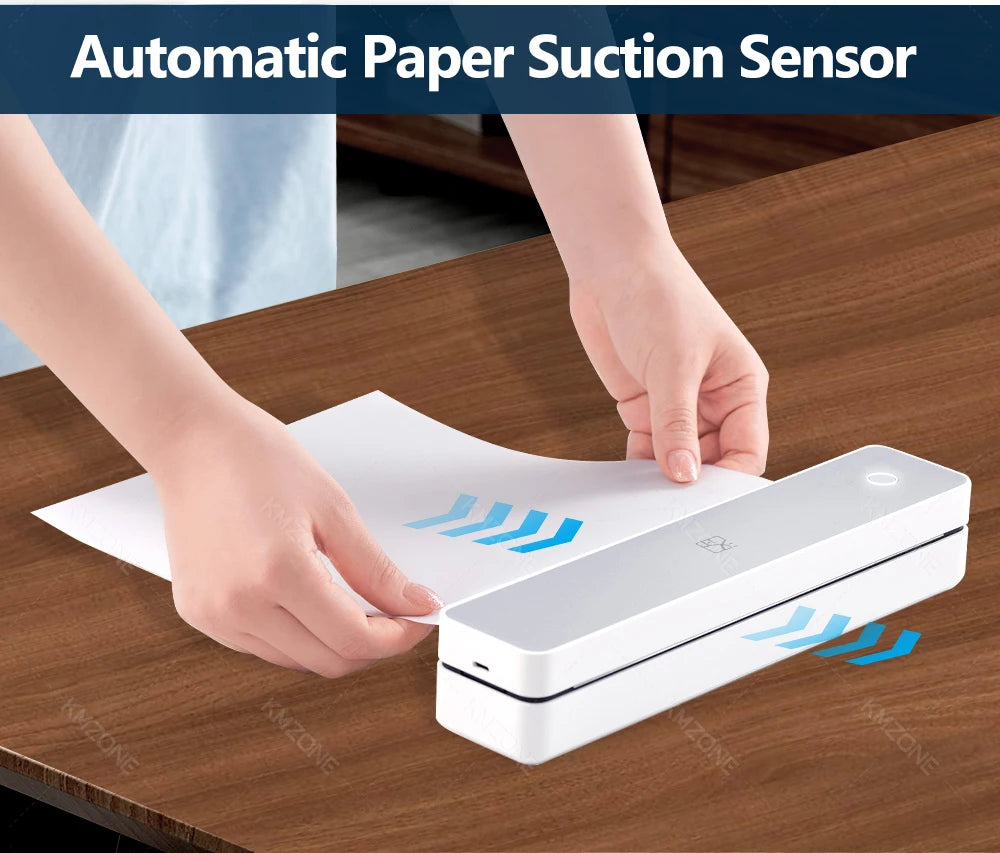 300DPI/200dpi Mini A4 A5 Portable Thermal Printer HPRT MT610-Pro Bluetooth Connect to Android iOS for Office Travel Home Use