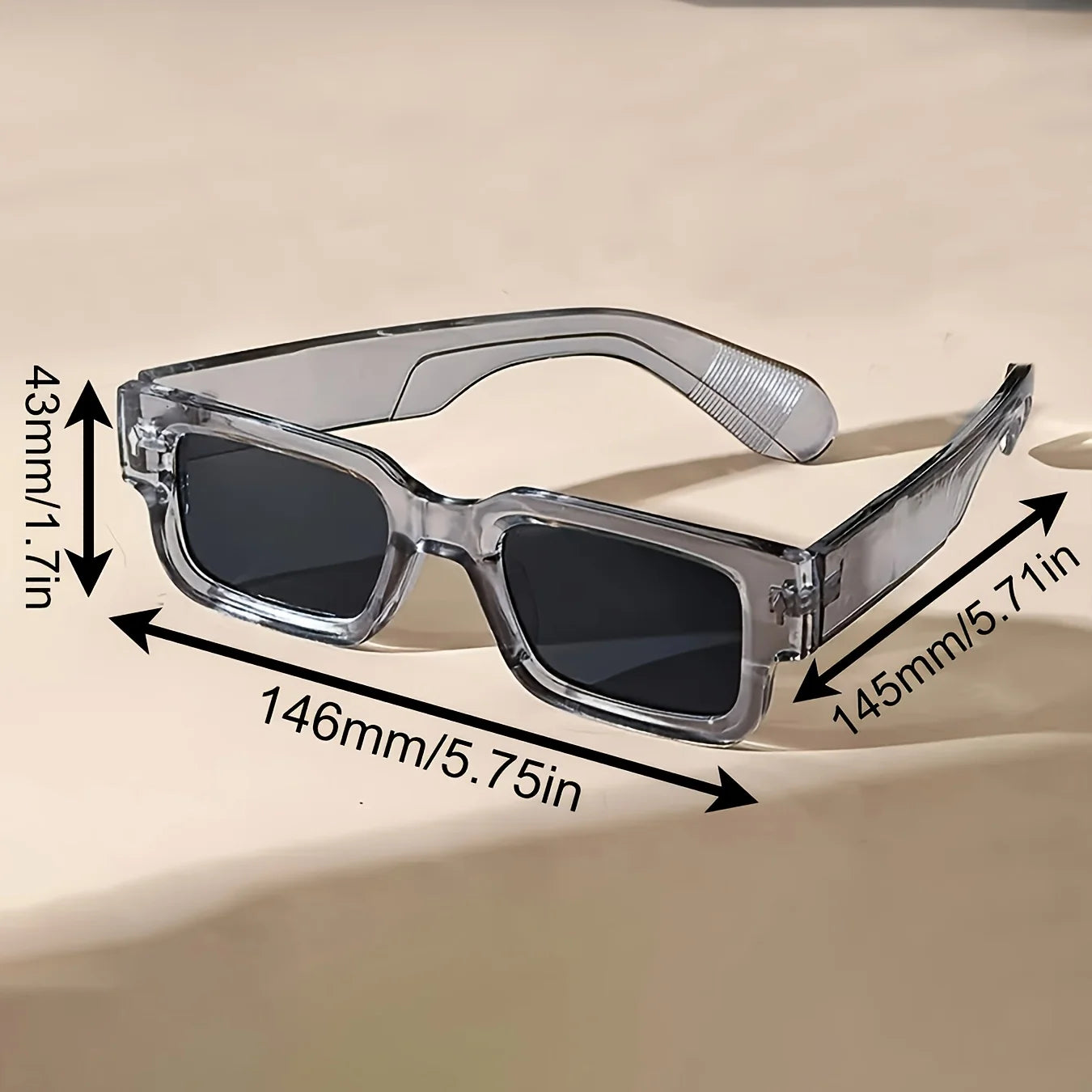 1PC Unisex Retro Square Sunglasses for Outdoor Travel Driving