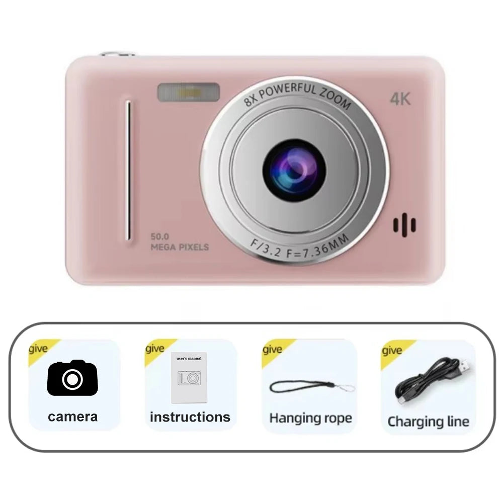 8x Zoom Digital Camera Autofocus; Compact 1080P Camera