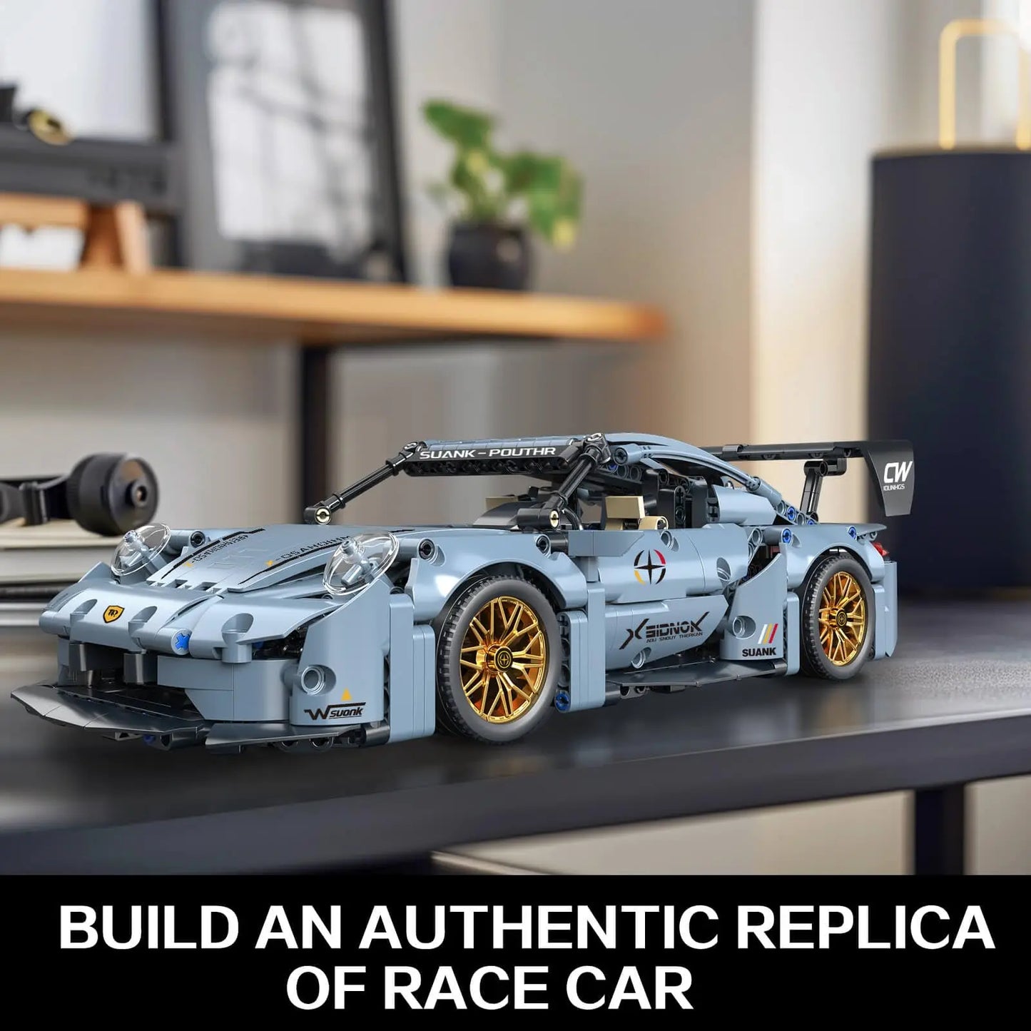 TOYLINX Sports Race Car Building Set | 1:14 MOC Racing Model Kit