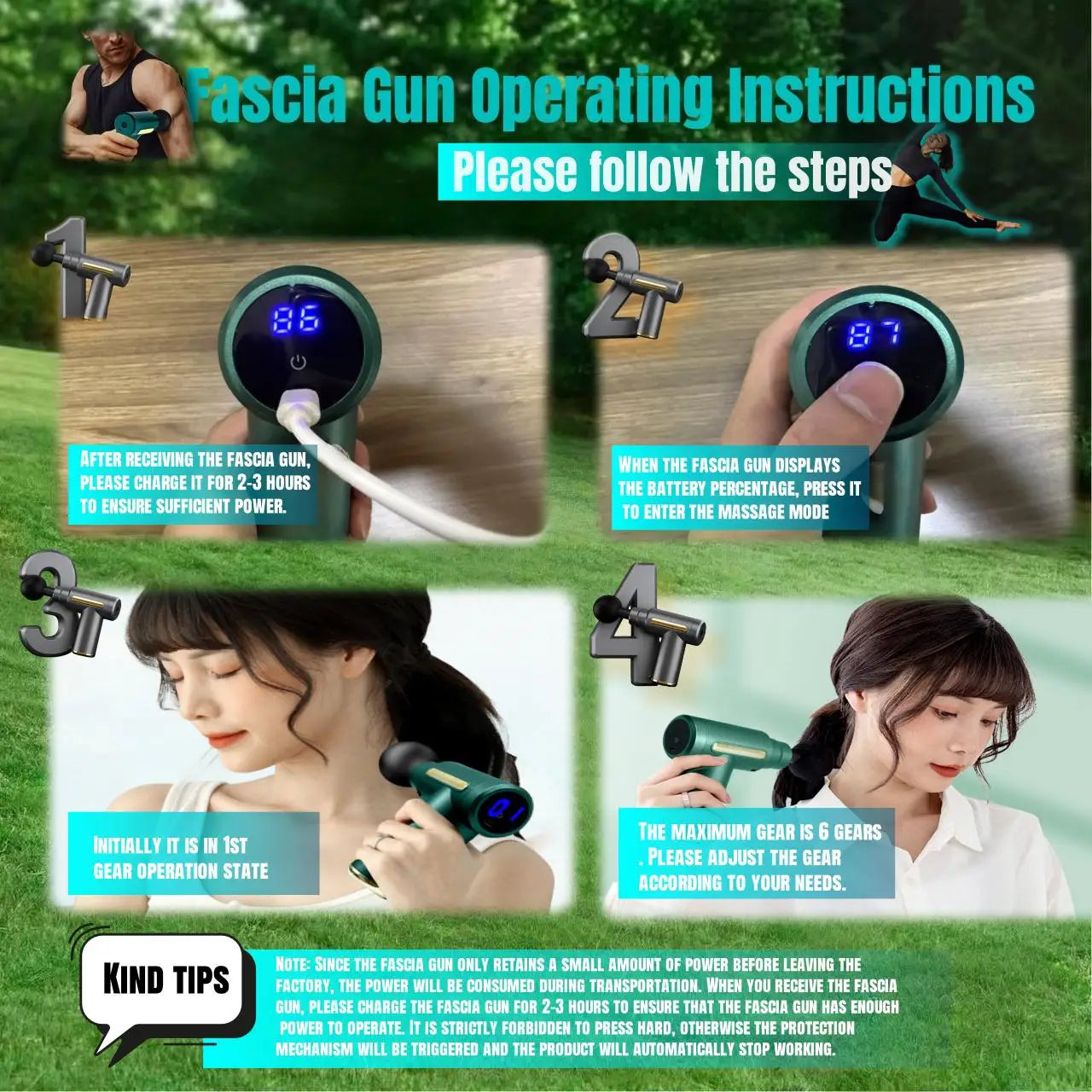 Mini Deep Tissue Massage Gun for Body, Back, Neck & Legs