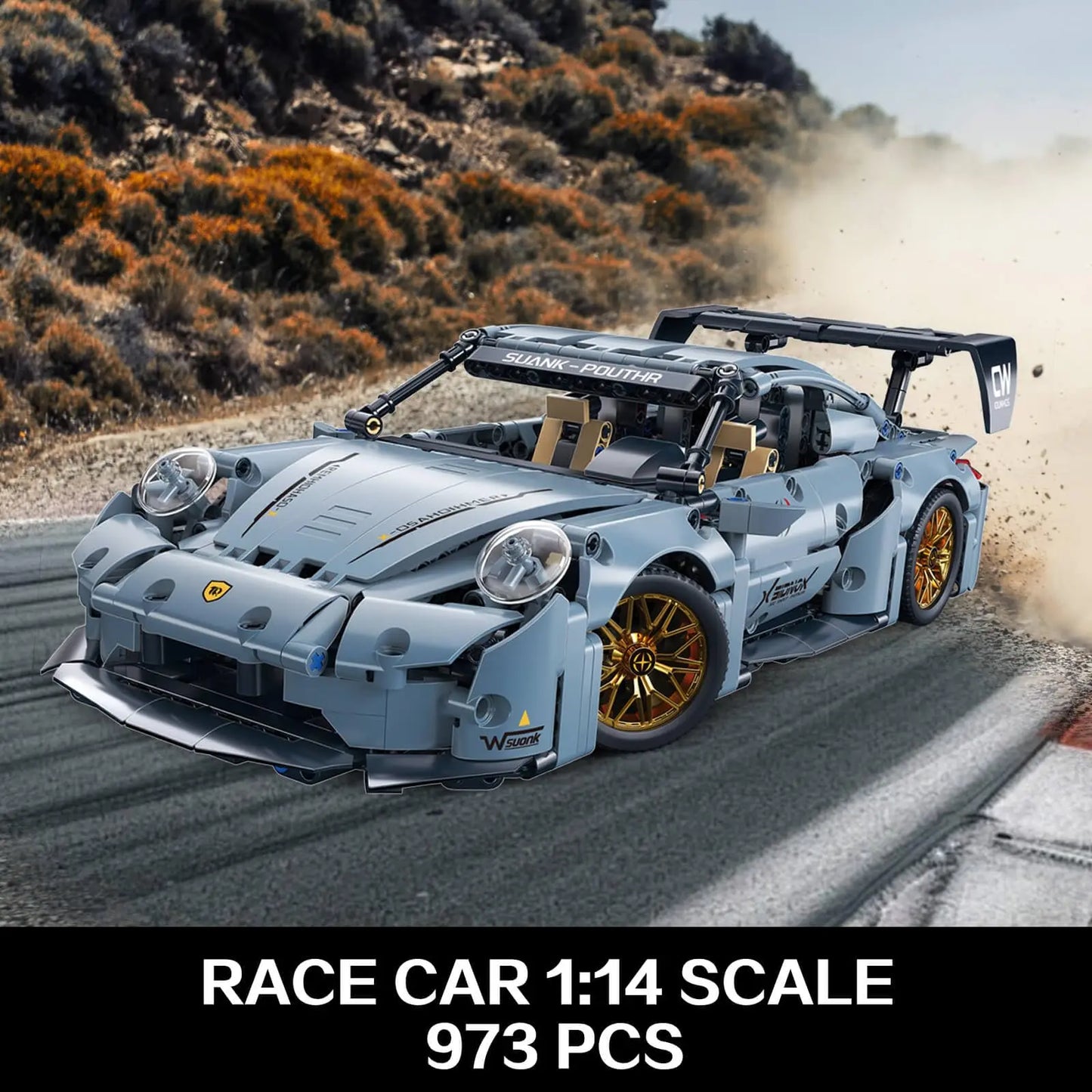 TOYLINX Sports Race Car Building Set | 1:14 MOC Racing Model Kit