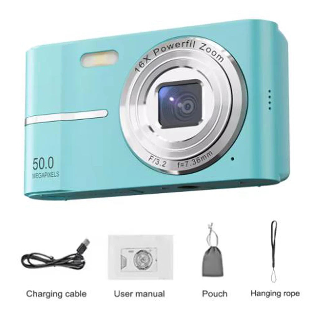 8x Zoom Digital Camera Autofocus; Compact 1080P Camera