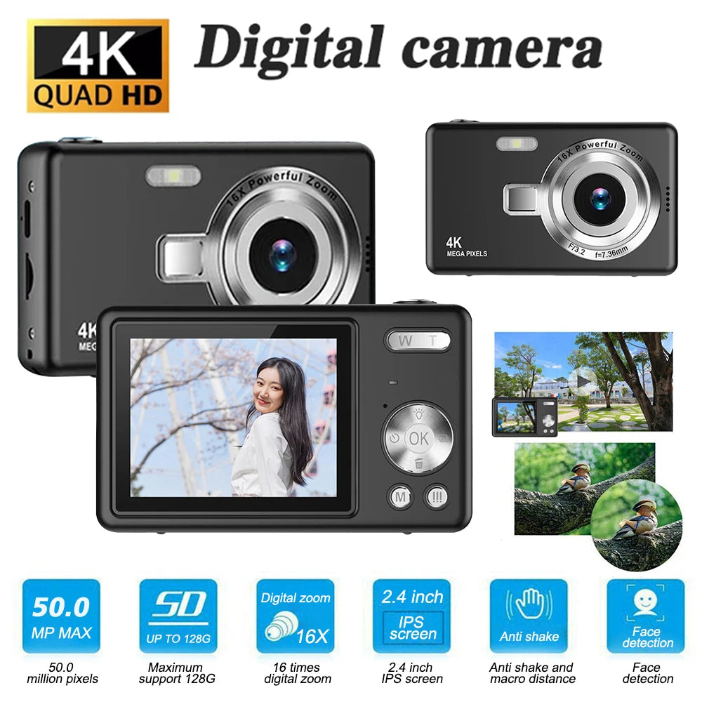 8x Zoom Digital Camera Autofocus; Compact 1080P Camera