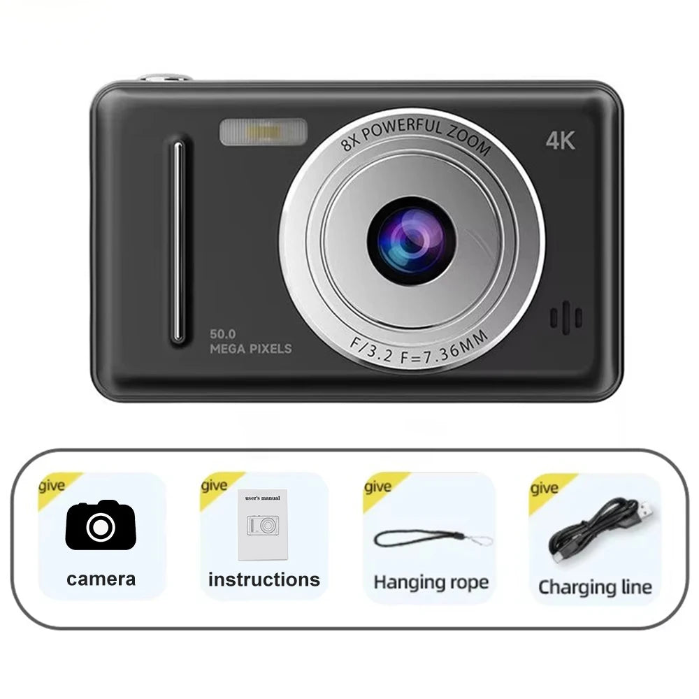 8x Zoom Digital Camera Autofocus; Compact 1080P Camera