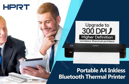 300DPI/200dpi Mini A4 A5 Portable Thermal Printer HPRT MT610-Pro Bluetooth Connect to Android iOS for Office Travel Home Use